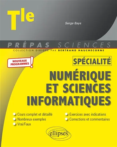 Numérique et sciences informatiques spécialité terminale : nouveaux programmes