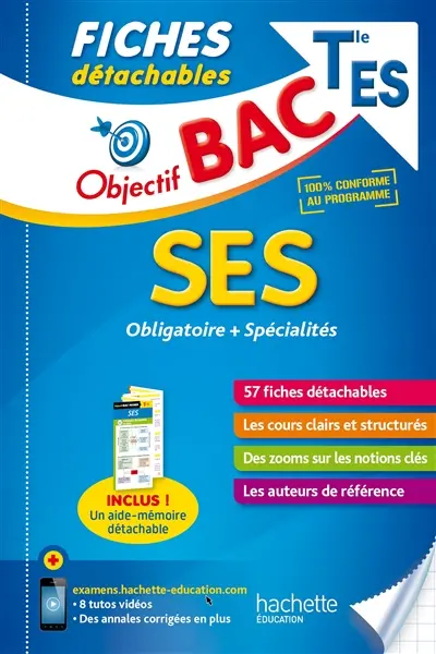SES terminale ES : obligatoire + spécialités : 57 fiches détachables