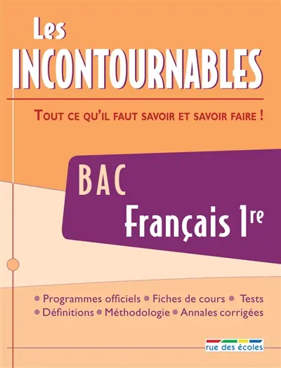 Bac français 1re