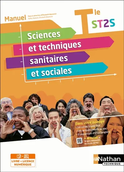 Sciences et techniques sanitaires et sociales, terminale ST2S : i-manuel 2.0, livre + licence élève