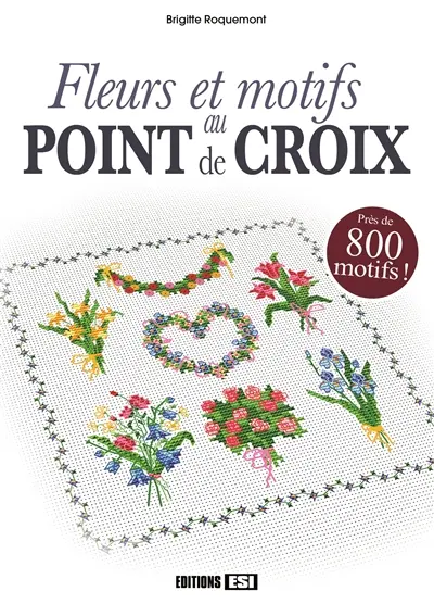 Fleurs et motifs au point de croix