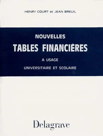 Nouvelles tables financières