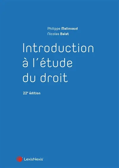 Introduction à l'étude du droit