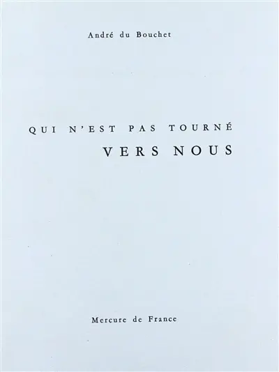 Qui n'est pas tourné vers nous : essai sur Albert Giacometti