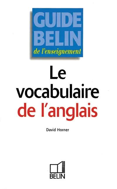 Le vocabulaire de l'anglais