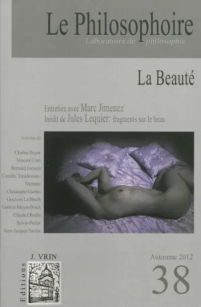 Philosophoire (Le), n° 38. La beauté