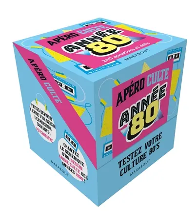 Apéro culte années 80 : 240 questions et défis cultes ! : testez votre culture 80's !