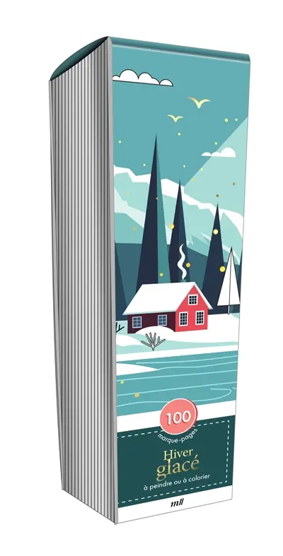 Hiver glacé : 100 marque-pages à peindre ou à colorier