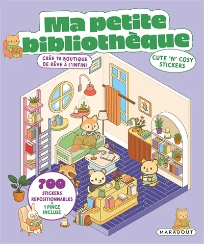 Ma petite bibliothèque : cute 'n' cosy stickers : crée ta boutique de rêve à l'infini