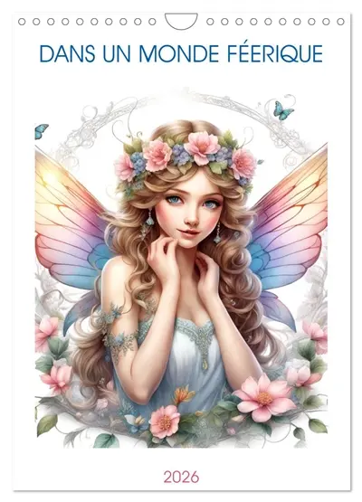 Dans un monde féerique (Calendrier mural 2026 DIN A4 horizontal), CALVENDO calendrier mensuel : Laissez la présence des fées égayer votre environnement et vous inspirer au quotidien.