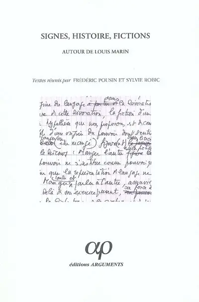 Signes, histoire, fictions autour de Louis Marin