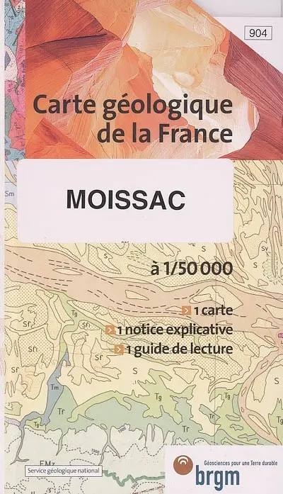 Moissac : carte géologique de la France