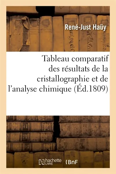 Tableau comparatif des résultats de la cristallographie et de l'analyse chimique : relativement à la classification des minéraux