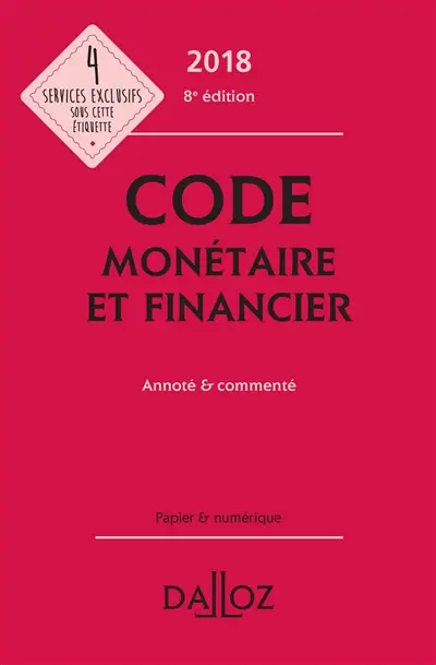 Code monétaire et financier 2018