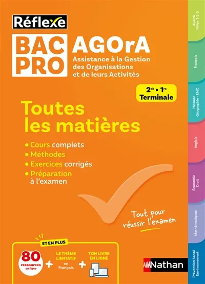 Bac pro Agora, assistance à la gestion des organisations et de leurs activités, 2de, 1re, terminale : toutes les matières