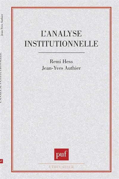 L'analyse institutionnelle