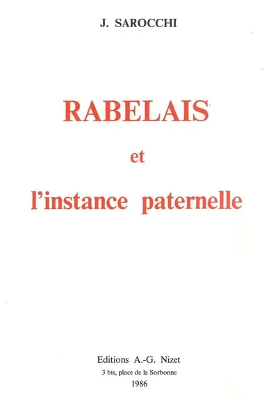 Rabelais et l'instance paternelle