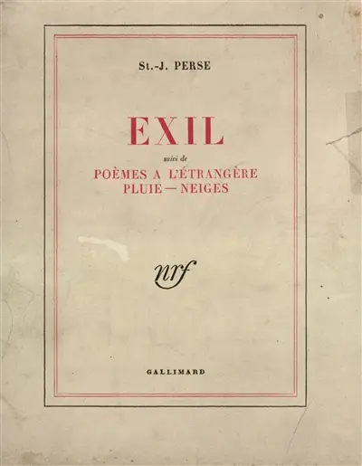 Exil. Poème à l'étrangère. Pluie