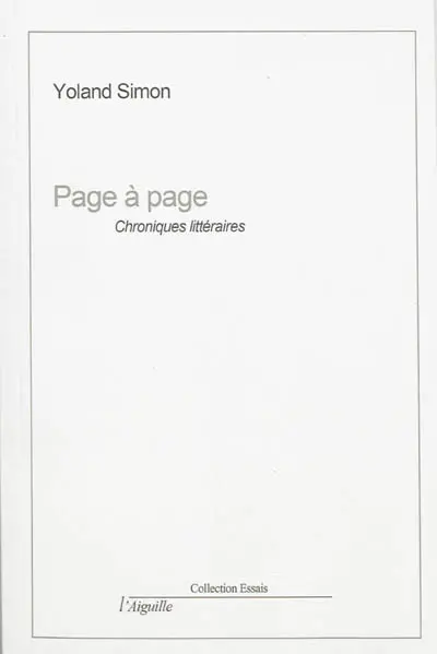 Page à page : chroniques littéraires