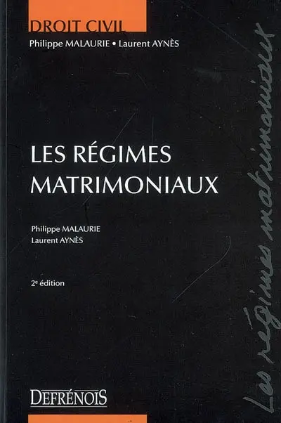 Les régimes matrimoniaux
