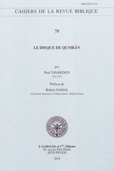 Le disque de Qumrân