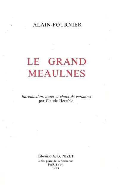 Le Grand Meaulnes