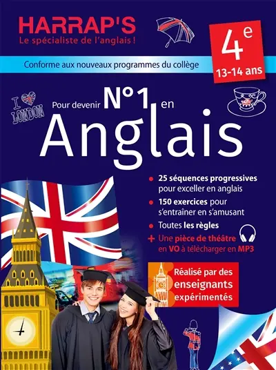 Pour devenir n° 1 en anglais 4e, 13-14 ans : conforme aux nouveaux programmes du collège