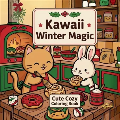 Kawaii Winter Magic : Cute Cozy Coloring Book:Malbuch für Erwachsene & Teens : mit süßen Kawaii-Motiven zum Ausmalen: Indoor Moments, Funny Outdoor Adventures, Bakery &...