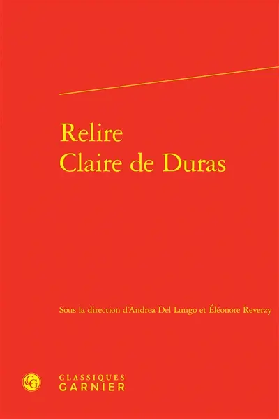 Relire Claire de Duras