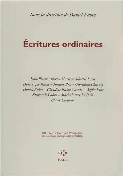Ecritures ordinaires