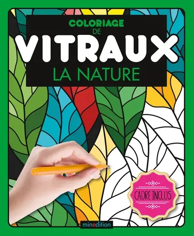 La nature : coloriage de vitraux
