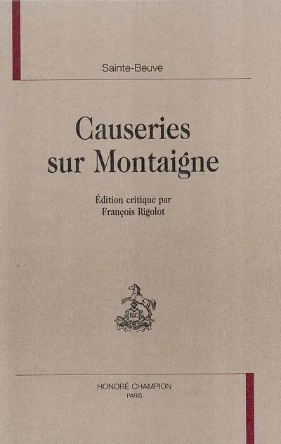 Causeries sur Montaigne