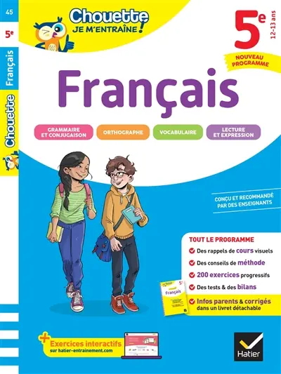 Français 5e : nouveau programme : rappels de cours et 200 exercices corrigés