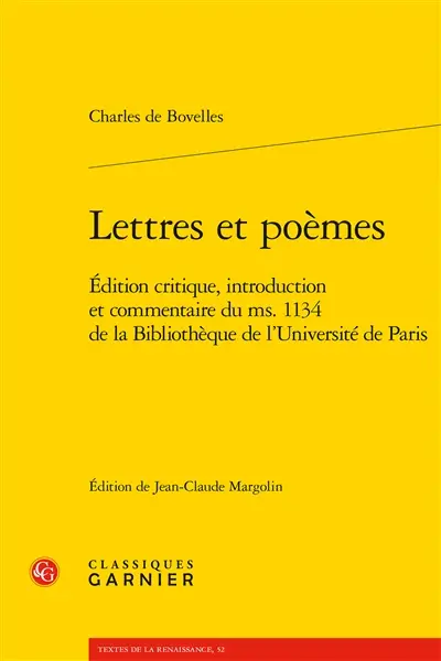 Lettres et poèmes : édition critique , introduction et commentaire du ms. 1134 de la Bibliothèque de l'université de Paris