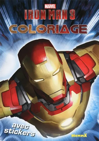 Iron Man 3 : coloriage avec stickers