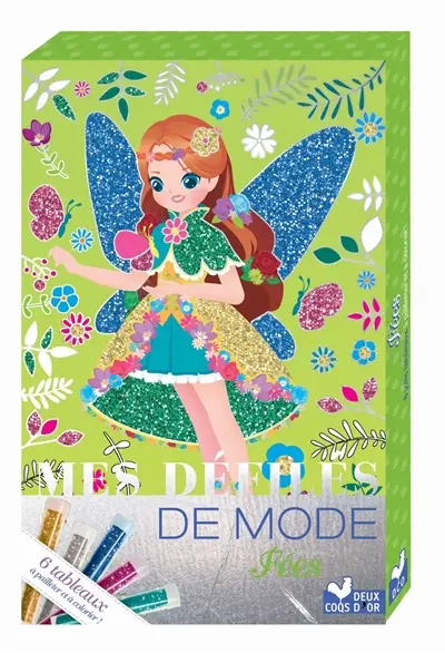 Fées : 6 tableaux à pailleter et à colorier !