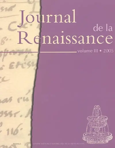 Journal de la Renaissance, n° 3. Autour de la Bible de Castellion