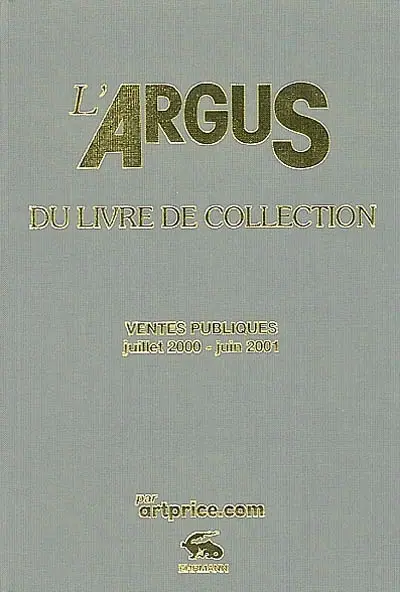 L'argus du livre de collection 2002 : ventes publiques juillet 2000-juin 2001