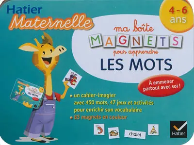 Ma boîte magnets pour apprendre les mots, 4-6 ans