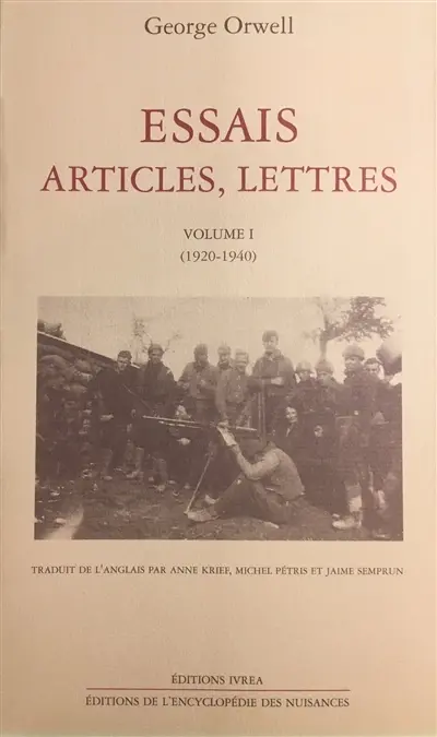 Essais, articles, lettres. Vol. 1. 1920-1940