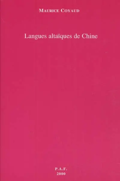Langues altaïques de Chine