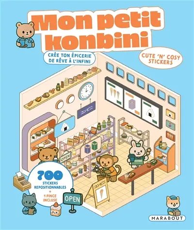 Mon petit konbini : cute 'n' cosy stickers : crée ton épicerie de rêve à l'infini