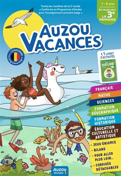 Auzou vacances : en route vers la 3e primaire : 7-8 ans