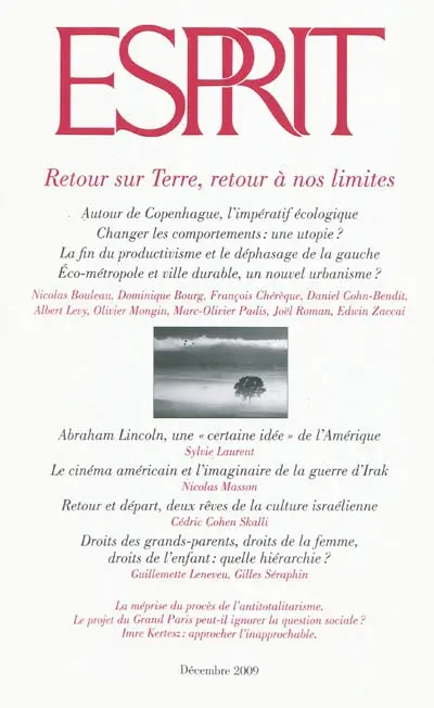 Esprit, n° 360. Retour sur terre, retour à nos limites