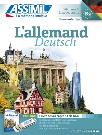 L'allemand : pack USB : débutants & faux débutants, niveau atteint B2