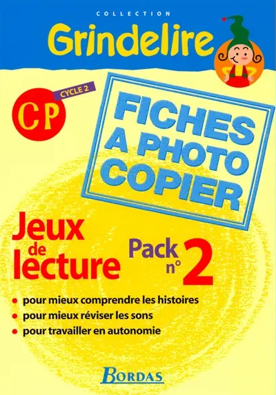 Grindelire CP, jeux de lecture n° 2 : Apprentissage de la lecture : jeux de lecture