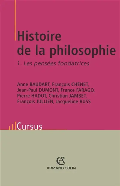 Histoire de la philosophie. Vol. 1. Les pensées fondatrices