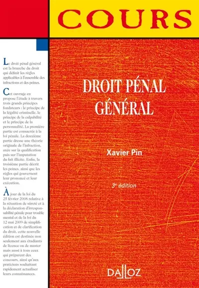 Droit pénal général