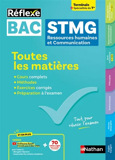 Bac STMG ressources humaines et communication, terminale + spécialités de 1re : toutes les matières