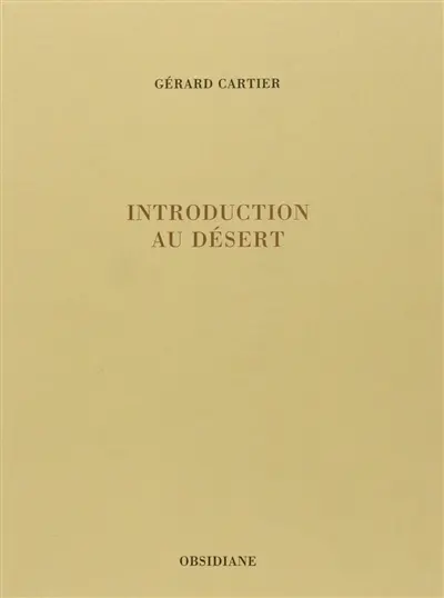 Introduction au désert